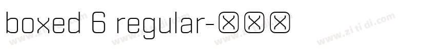 boxed 6 regular字体转换